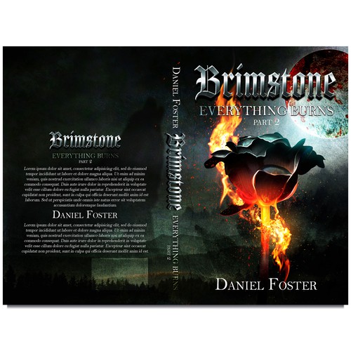 Book cover for grim fantasy BRIMSTONE