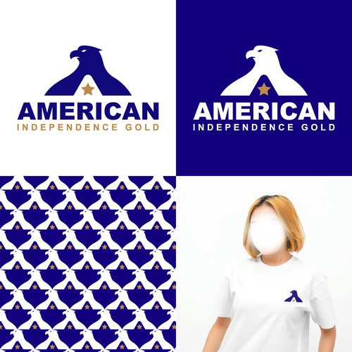 American Independence Gold logo design