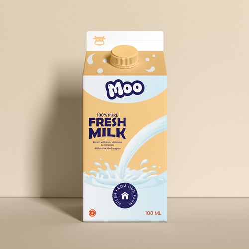 Fresh Milk Carton Packaging Design
