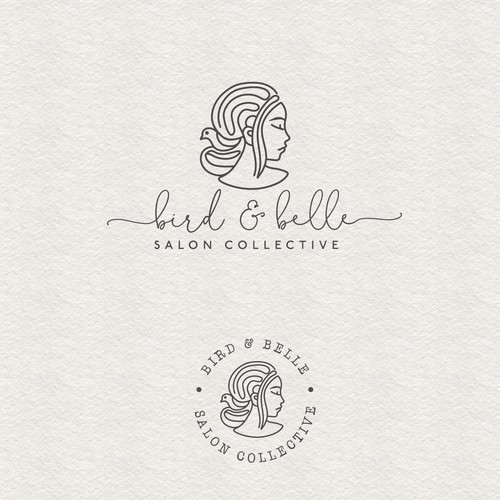Salon Logo for a downtown salon with a boho vintage aesthetic. 