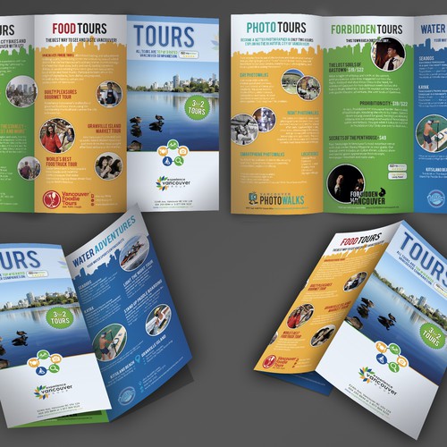 Create a visually compelling brochure for the Experience Vancouver Group