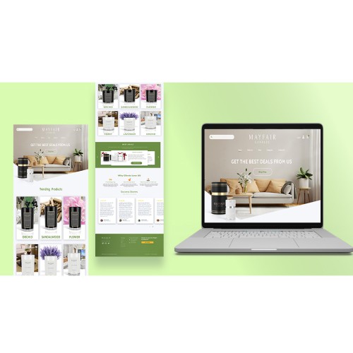 candles landing page  