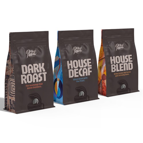Design a Retail Coffee Bag for the Pearl Cafe