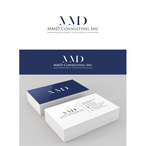 Create the next logo and business card for MMD Consulting Inc