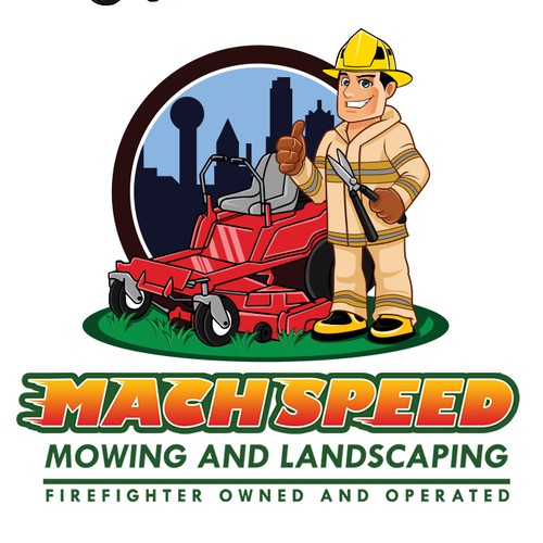 Character logo needed for Firefighter Landscaping Company