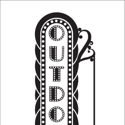 Simple Black and White Clip Art Graphic