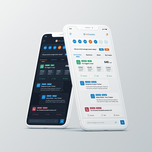 Iphone workout and fitness tracking application design.