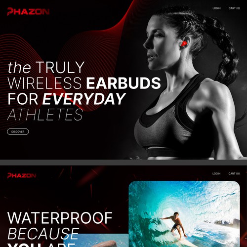 Homepage Design for innovative gadget