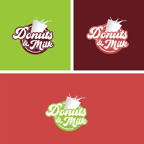 Donut & Milk Logo