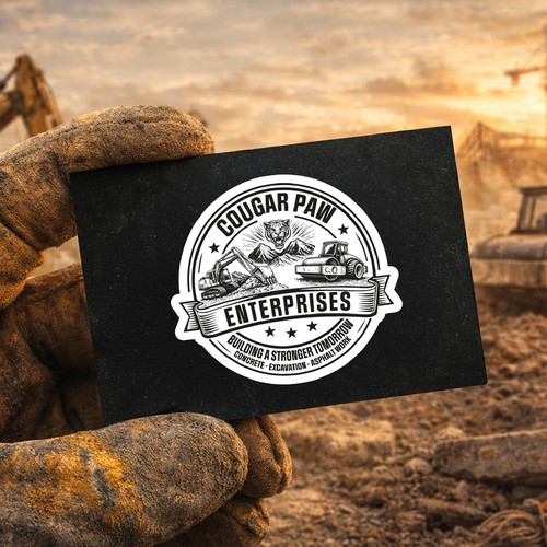 Heritage badge — rugged construction & earthworks logo