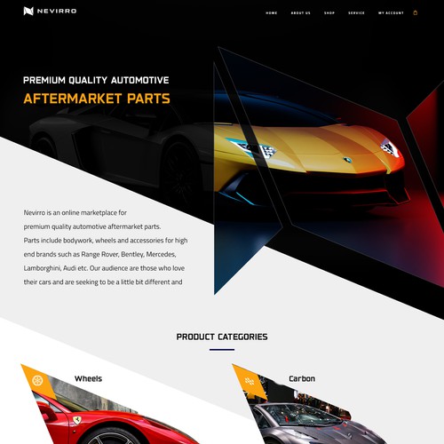 Car aftermarket parts online store design