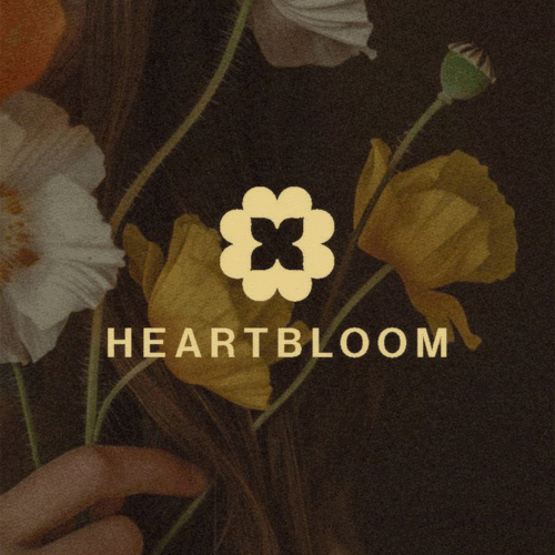 Heart and flower logo