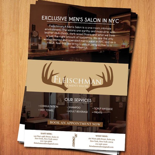 NYC Based High End Men's Hair Salon Flyer