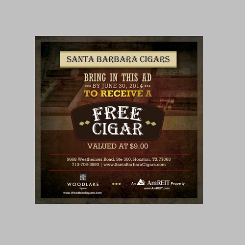 Create an ad for Santa Barbara Cigars