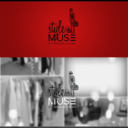 Create a capturing fashion stylist business card for Style Muse