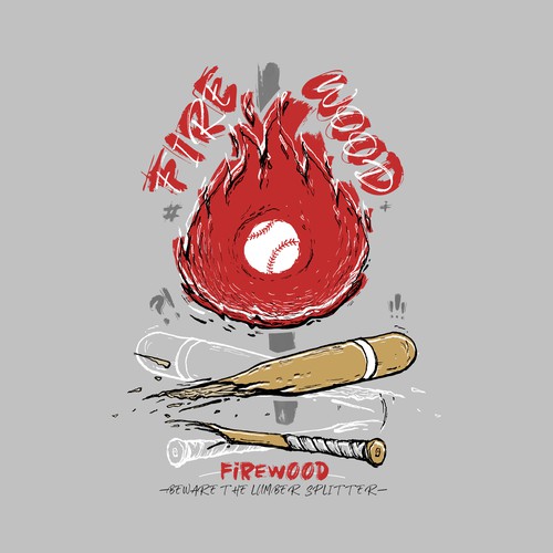 FIREWOOD Baseball T-shirt design concept
