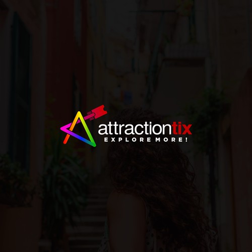 Colorfull logo concept for attractiontix