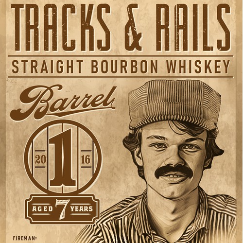Tracks & Rails Barrel 1, Straight Bourbon Whiskey, Aged 7 YearsWhiskey