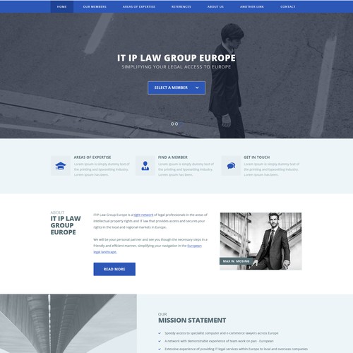 Design a cool, but trustworthy and functional lawyer's website 