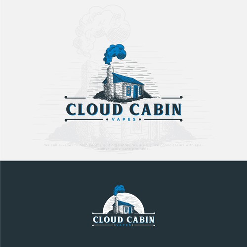 Handdrawn Logo for Cloud cabin Vapes