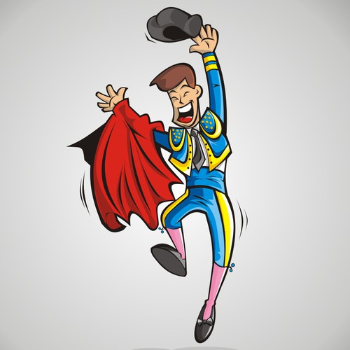 Create a unique logo featuring a happy Matador