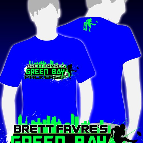 Create a tribute t-shirt for Brett Favre's Green Bay Packer number/jersey retirement ceremony