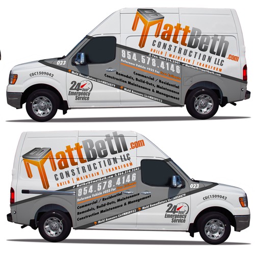 wrap design for MattBeth Construction LLC