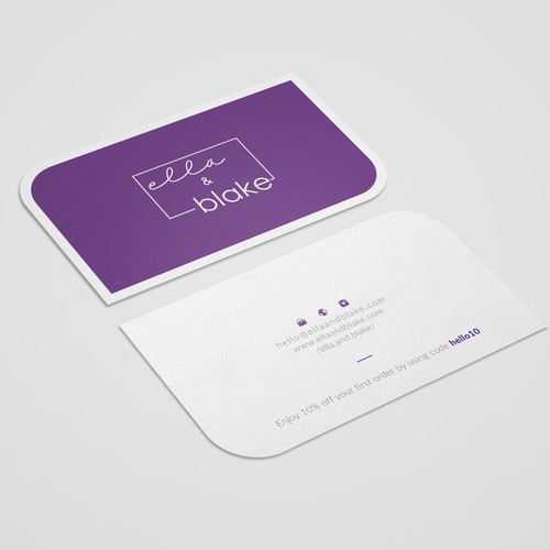 Die Cut business card