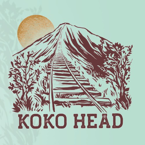  Design a Koko Head trail shirt for a cafe in Hawaii