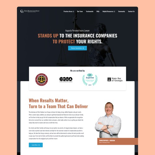 Law and Attorney Website Design Entry