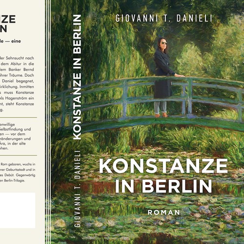 Old-fashioned novel cover in Monet style