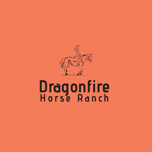 logo concept for Dragonfire Horse Ranch 