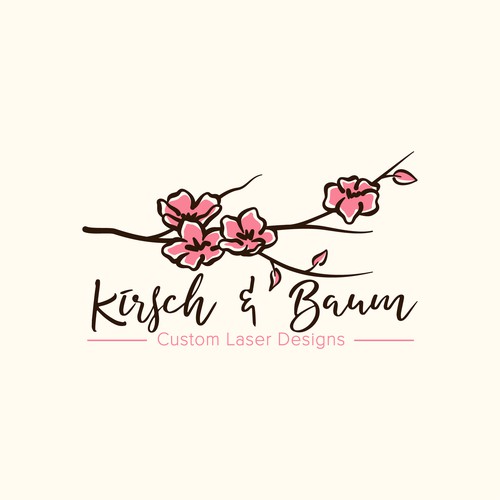 cherry blossom design logo