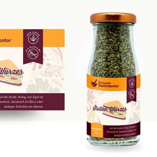 Organic Herbs Label Design