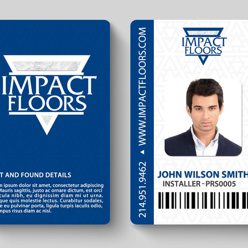 Help Impact Floors with a Identification Card Design