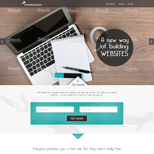 Create a compelling website for a new Moboom product