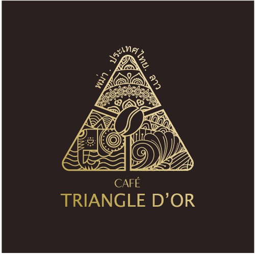 Logo pour une société d'import et de distribution de café venant du Triangle d'or