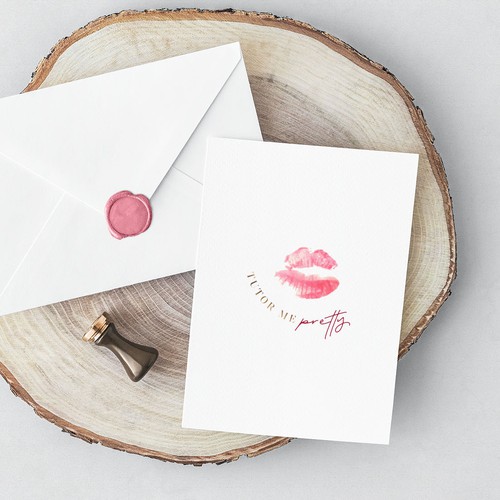 Feminine logo for makeup beauty kit