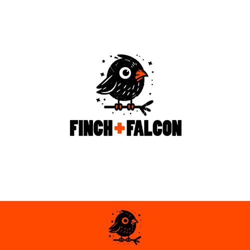 Cute Little Finch Fun Logo