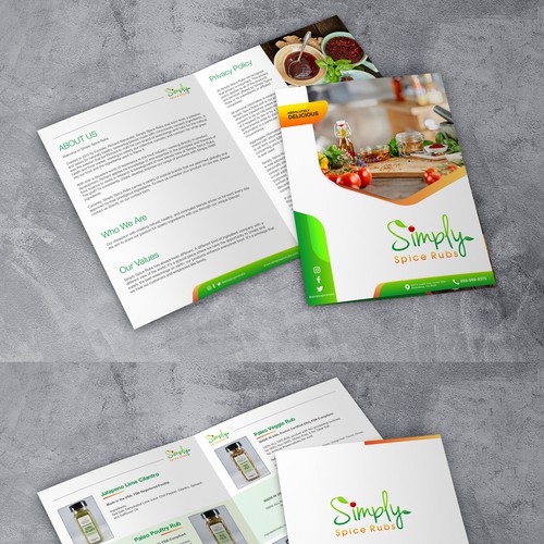 Simply Spice Rub Brochure Design