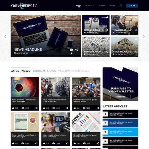 Web Design for a News Portal