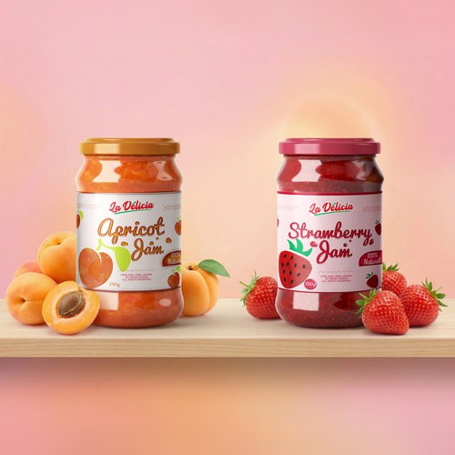 La Delicia Jam Label design 