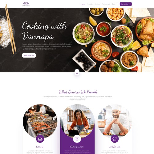 Cooking Classes providing company Website Design