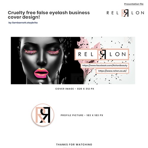 Cruelty free false eyelash business cover design!