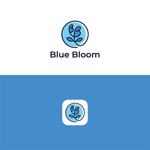 Flower shop app logo design