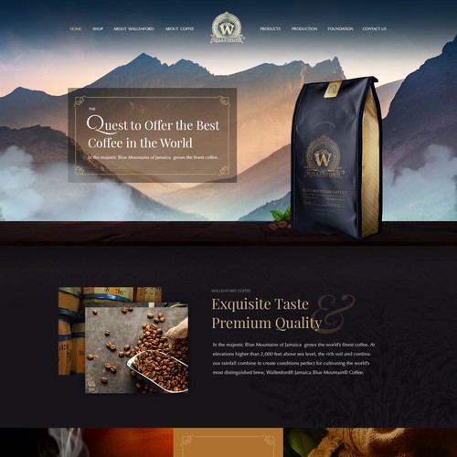 Design for luxury coffee brand