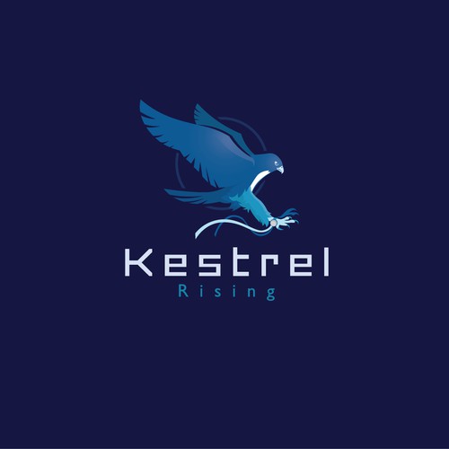 Design an inspirational logo using the Kestrel (falcon/hawk) as a guide