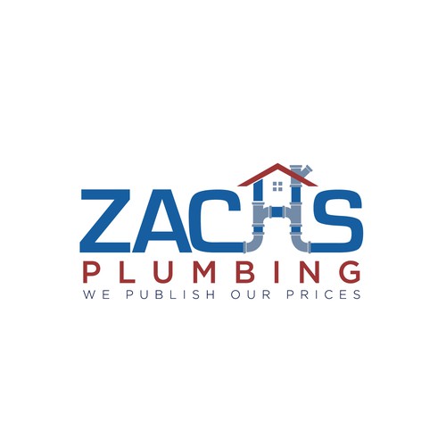 Typography Modification Logo For Zach's Plumbing