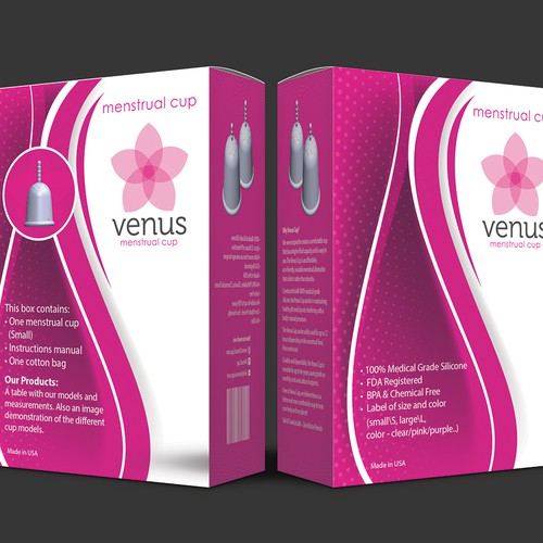 VENUS - Menstrual Cup | Box design contest