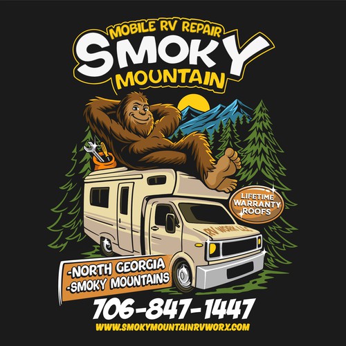 Smoky Mountain RV Repair Mascot Tee